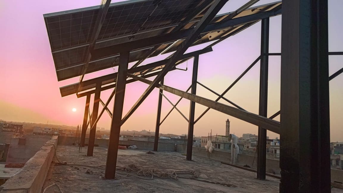 Solar panel installation